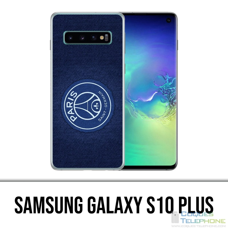 Samsung Galaxy S10 Plus Hülle - PSG Minimalist Blue Background