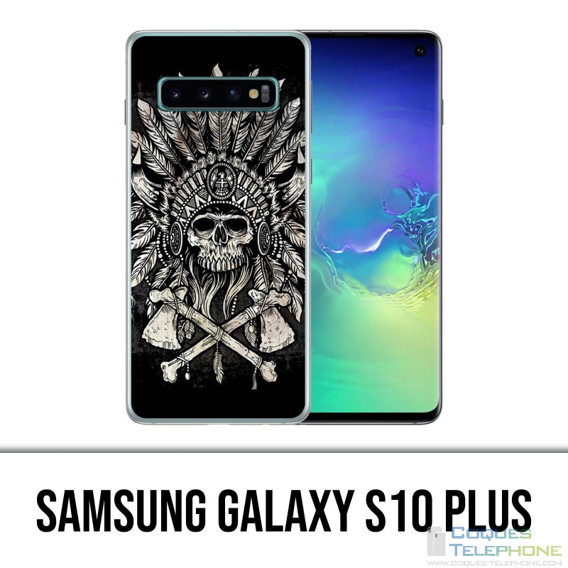 Carcasa Samsung Galaxy S10 Plus - Plumas de cabeza de calavera