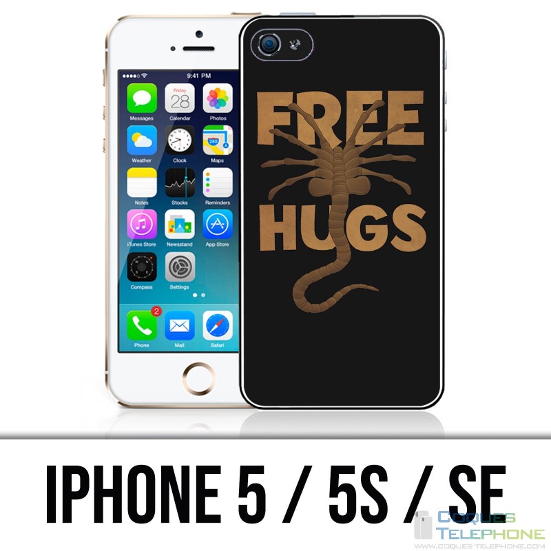 Coque iPhone 5 / 5S / SE - Free Hugs Alien