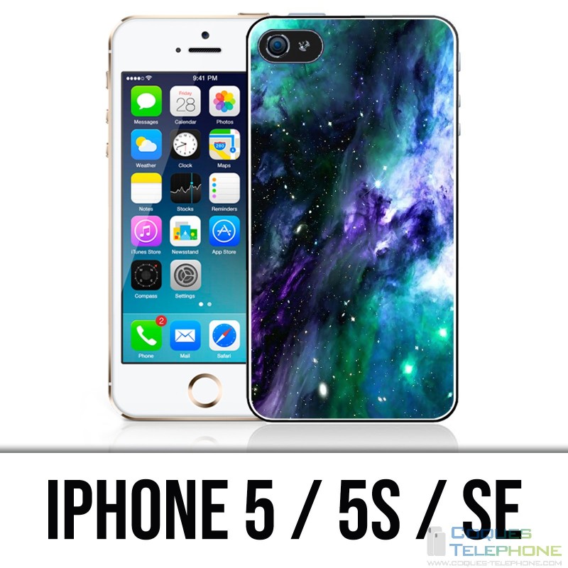 Coque iPhone 5 / 5S / SE - Galaxie Bleu