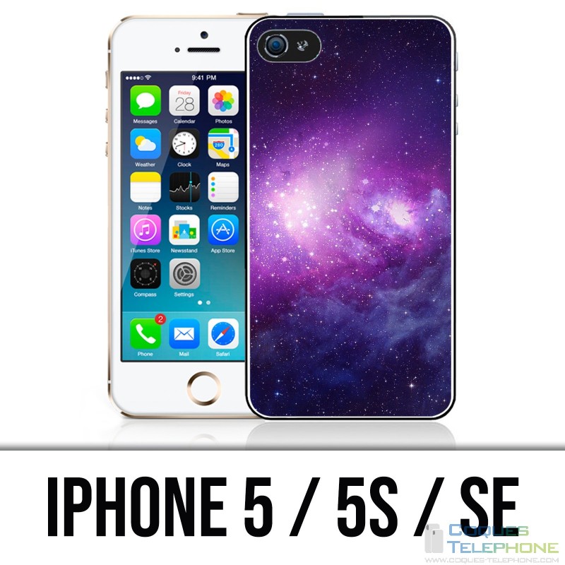 Coque iPhone 5 / 5S / SE - Galaxie Violet