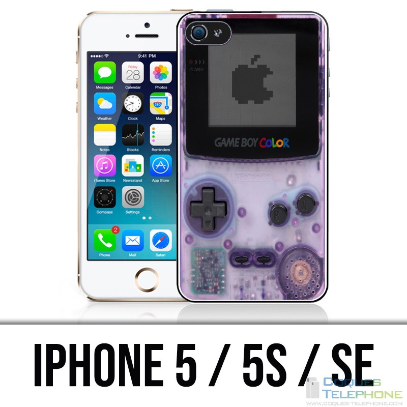 Funda iPhone 5 / 5S / SE - Game Boy Color Violet