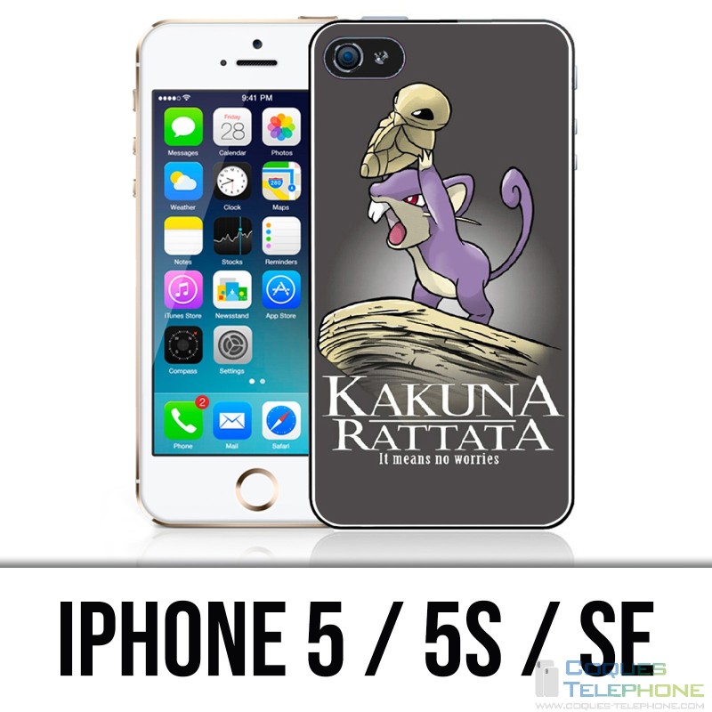 Coque iPhone 5 / 5S / SE - Hakuna Rattata Pokémon Roi Lion