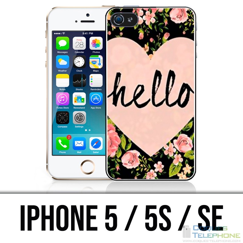 Funda iPhone 5 / 5S / SE - Hello Pink Heart