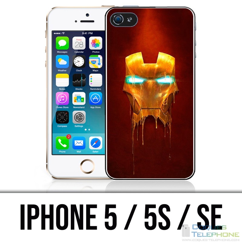 Coque iPhone 5 / 5S / SE - Iron Man Gold