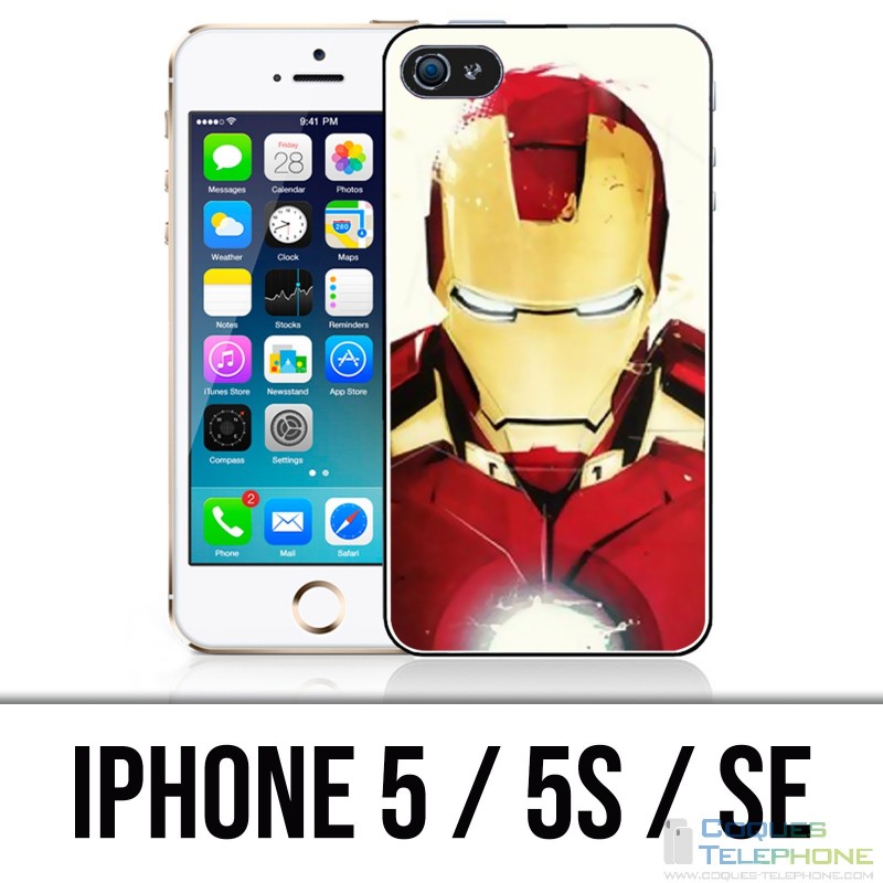 Custodia per iPhone 5 / 5S / SE - Iron Man Paintart