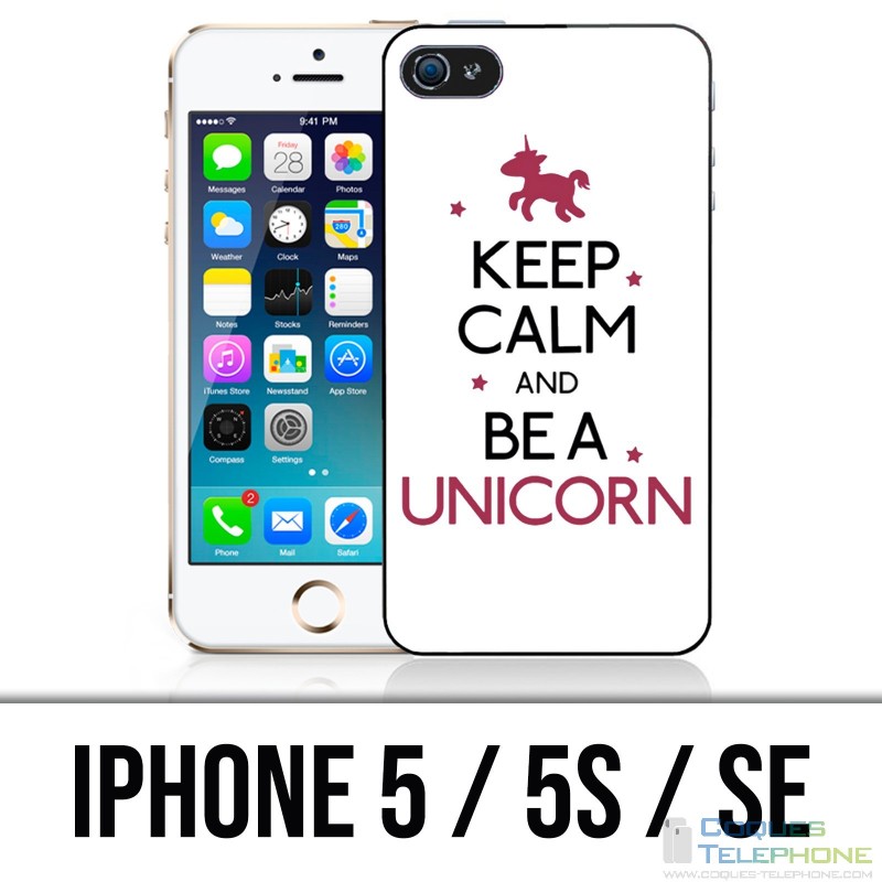 IPhone 5 / 5S / SE Fall - behalten Sie ruhiges Einhorn-Einhorn