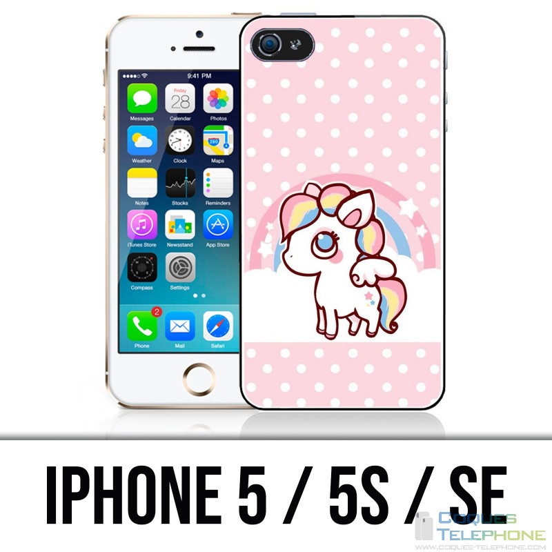 Custodia per iPhone 5 / 5S / SE - Unicorno Kawaii