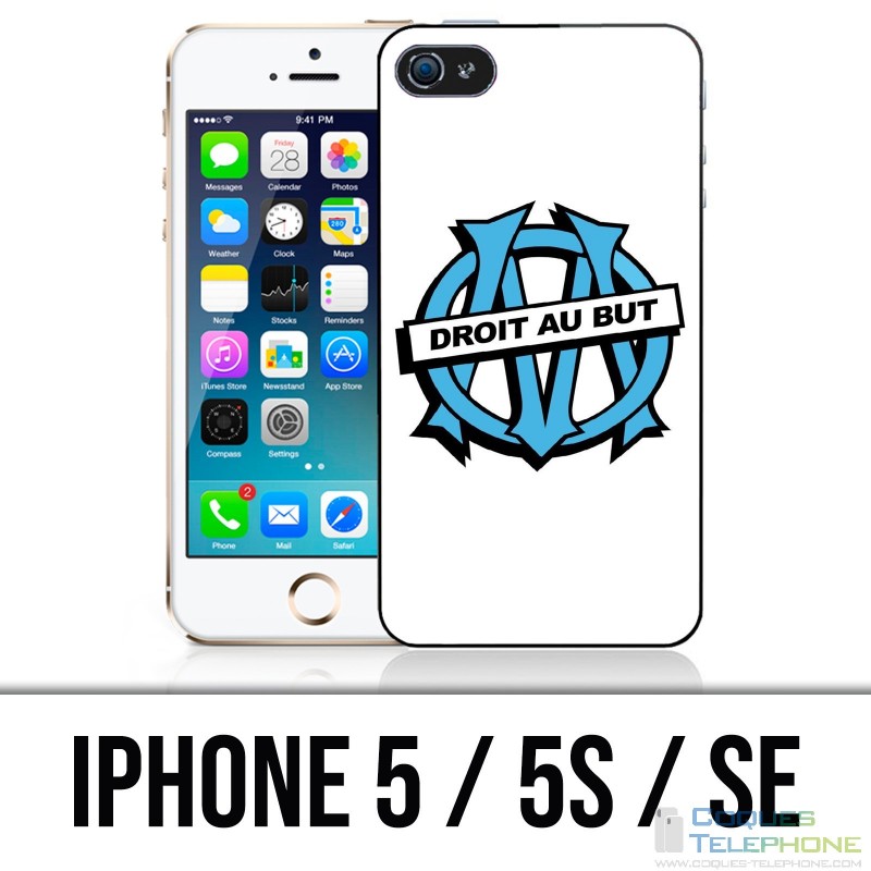 Coque iPhone 5 / 5S / SE - Logo Om Marseille Droit Au But
