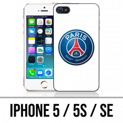 Custodia per iPhone 5 / 5S / SE - Logo Psg sfondo bianco