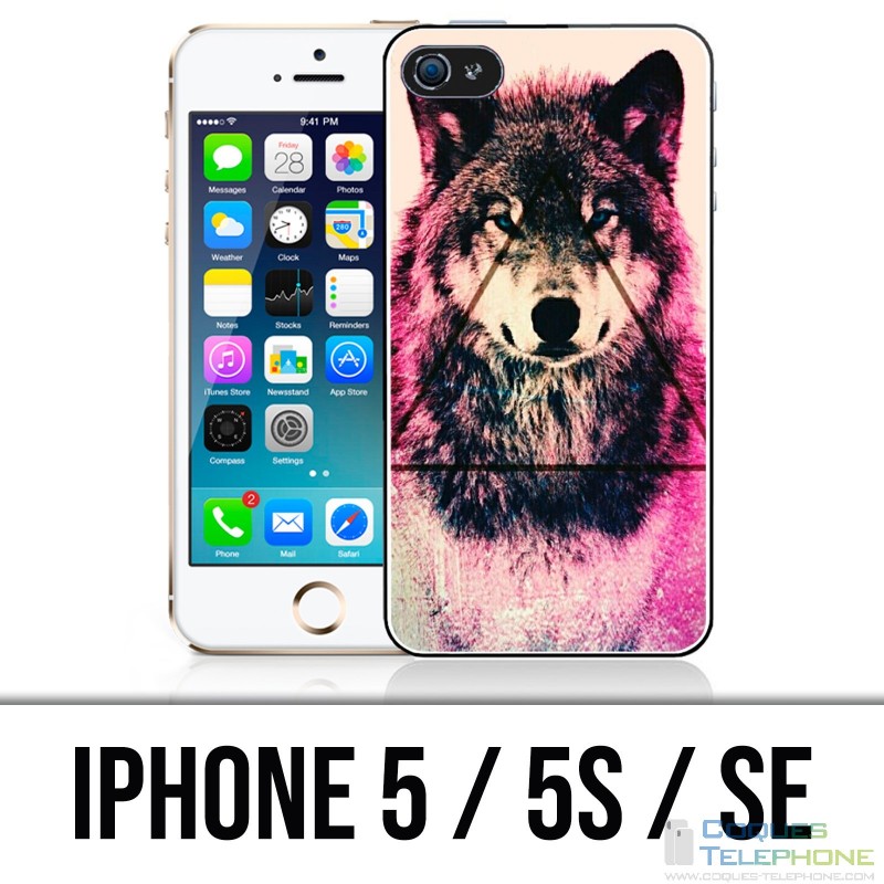 Funda iPhone 5 / 5S / SE - Triangle Wolf