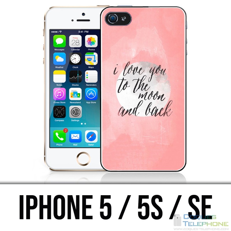 Funda iPhone 5 / 5S / SE - Mensaje de amor Luna de vuelta