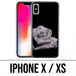 Custodia per iPhone X / XS - Gocce rosa