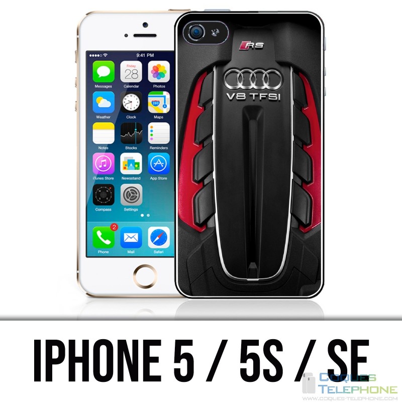 Custodia per iPhone 5 / 5S / SE - motore Audi V8 2