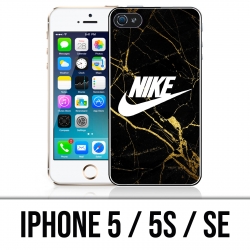 IPhone 5 / 5S / SE Hülle - Nike Logo Gold Marble