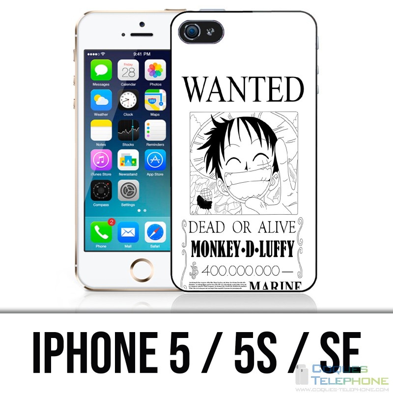 Coque iPhone 5 / 5S / SE - One Piece Wanted Luffy