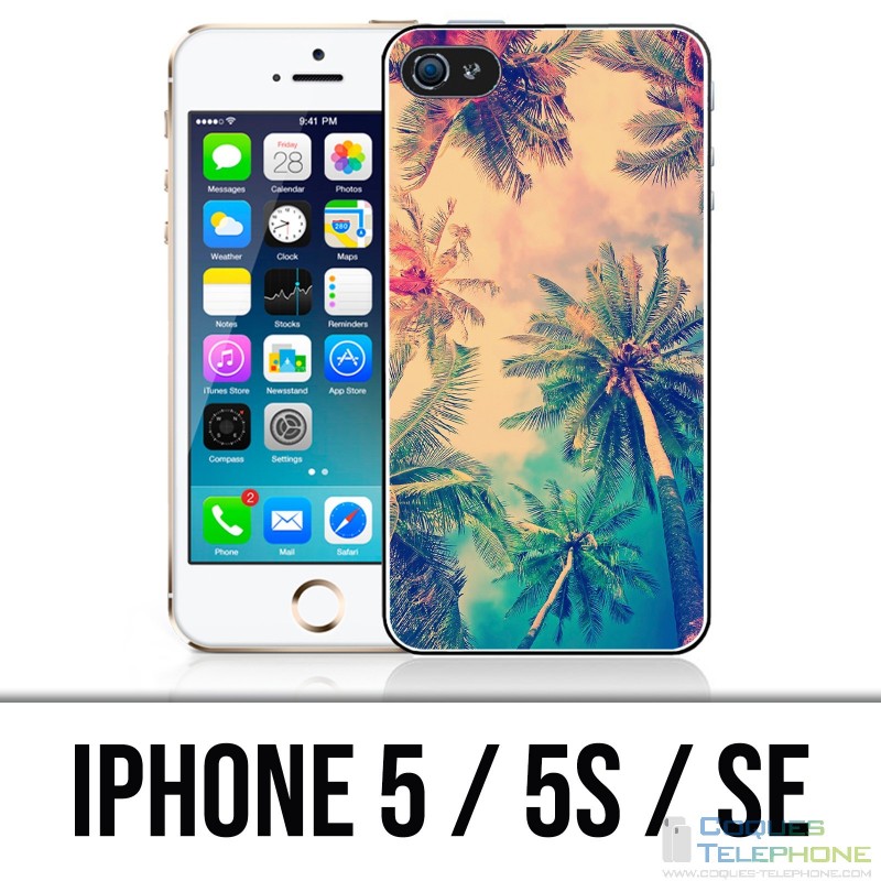 Coque iPhone 5 / 5S / SE - Palmiers