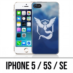 Coque iPhone 5 / 5S / SE - Pokémon Go Team Bleue Grunge