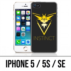 Coque iPhone 5 / 5S / SE - Pokémon Go Team Jaune Grunge