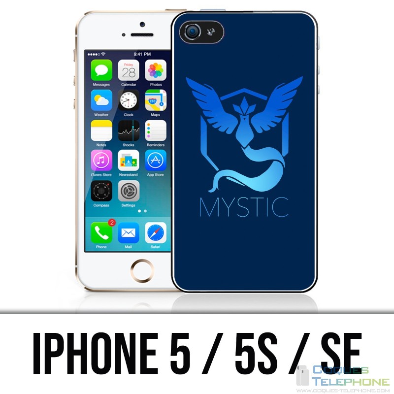 Coque iPhone 5 / 5S / SE - Pokémon Go Team Msytic Bleu