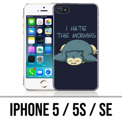 Coque iPhone 5 / 5S / SE - Pokémon Ronflex Hate Morning