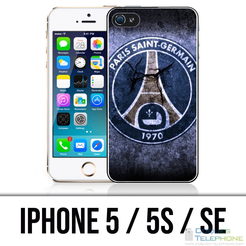 Carcasa para iPhone 5 / 5S / SE - PSG Logo Grunge