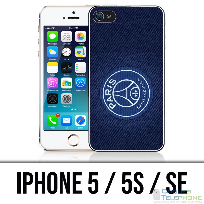 Custodia per iPhone 5 / 5S / SE - Sfondo blu minimalista PSG