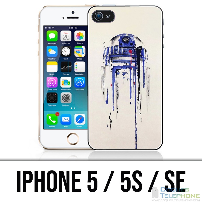 Custodia per iPhone 5 / 5S / SE - Vernice R2D2