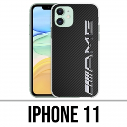 Custodia per iPhone 11 - Logo Amg Carbon