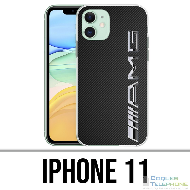 Custodia per iPhone 11 - Logo Amg Carbon