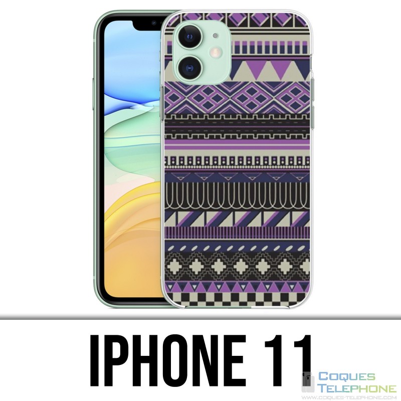 Coque iPhone iPhone 11 - Azteque Violet