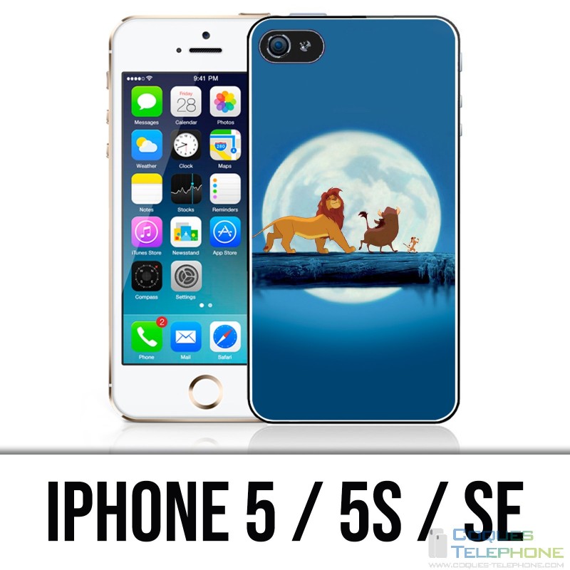 Coque iPhone 5 / 5S / SE - Roi Lion Lune