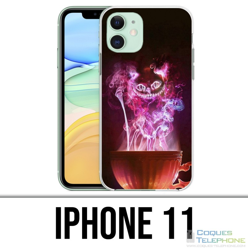 Custodia per iPhone 11 - Tazza per gatti Alice nel paese delle meraviglie