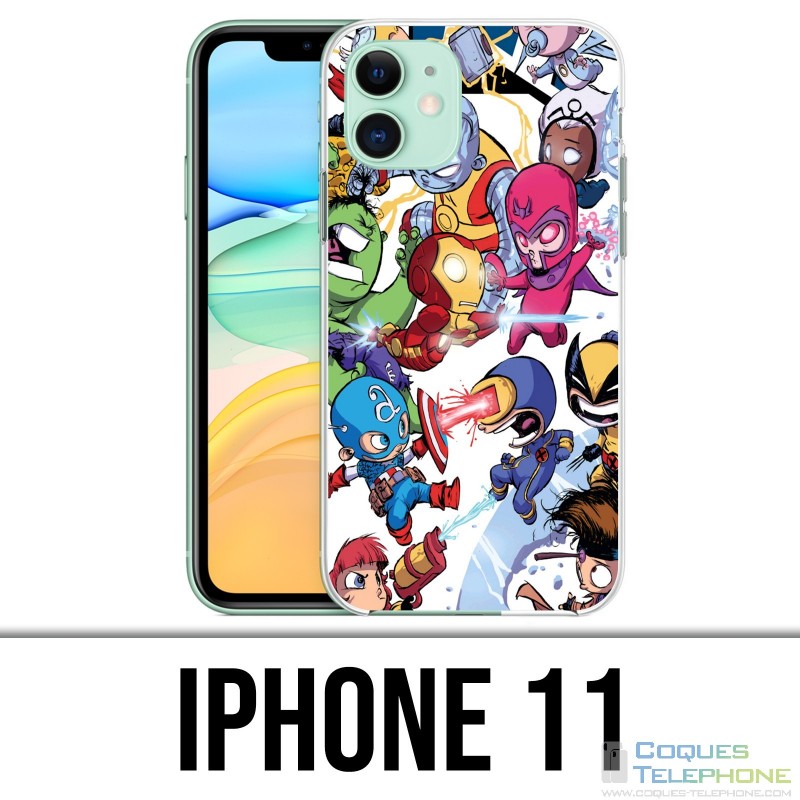 Caso di iPhone 11 - Cute Marvel Heroes