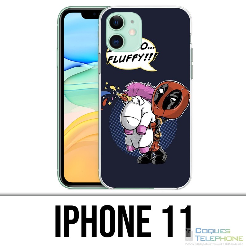 Coque iPhone 11 - Deadpool Fluffy Licorne