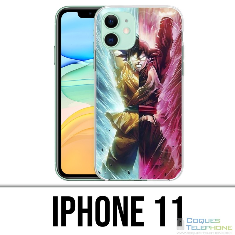 Custodia per iPhone 11 - Dragon Ball Black Goku Cartoon