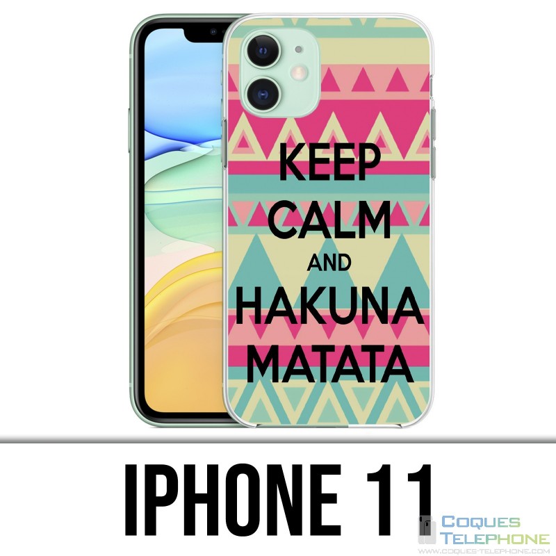 Custodia iPhone 11 - Mantieni la calma Hakuna Mattata