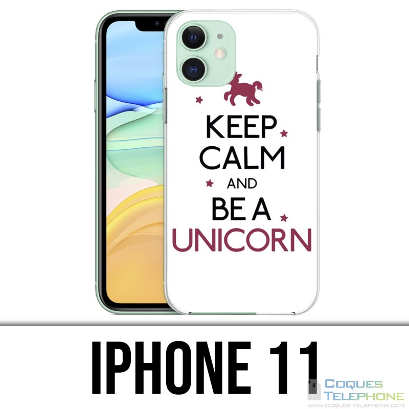 Custodia iPhone 11 - Mantieni la calma Unicorn Unicorn