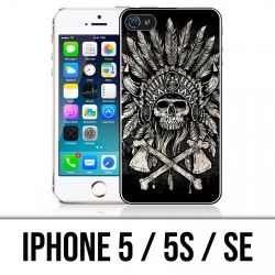 Funda para iPhone 5 / 5S / SE - Plumas de cabeza de calavera