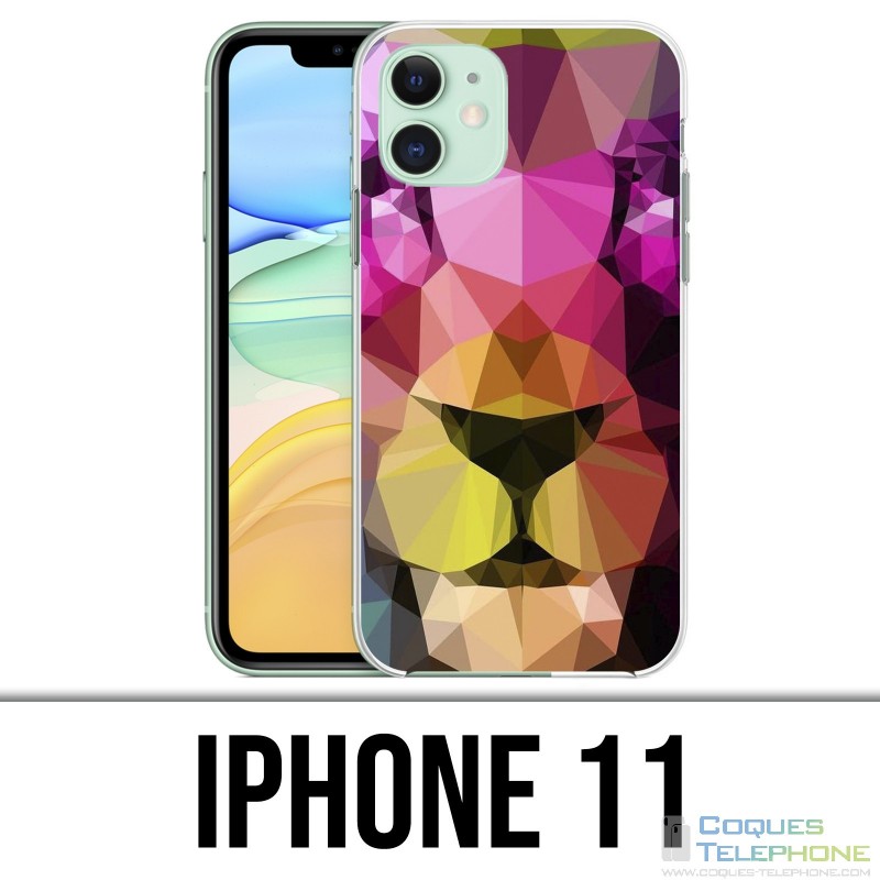 Custodia per iPhone 11 - Leone geometrico