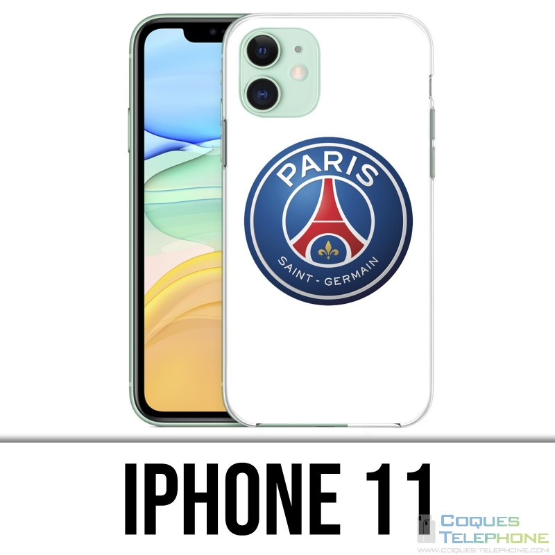 Custodia per iPhone 11 - Logo Psg sfondo bianco