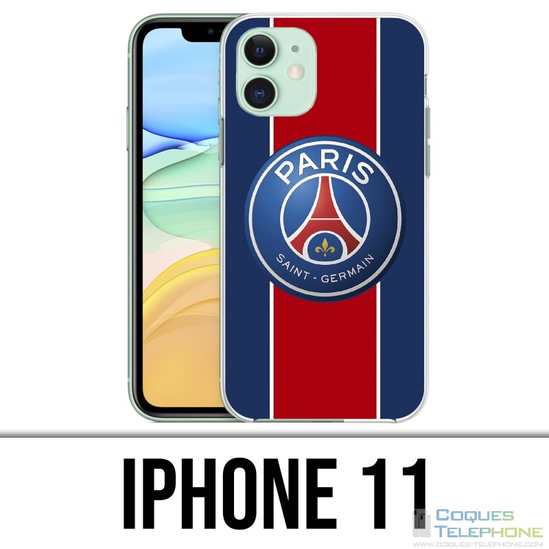 Custodia per iPhone 11 - Logo Psg New Red Band