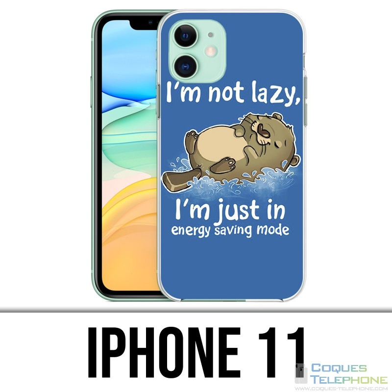 Coque iPhone 11 - Loutre Not Lazy