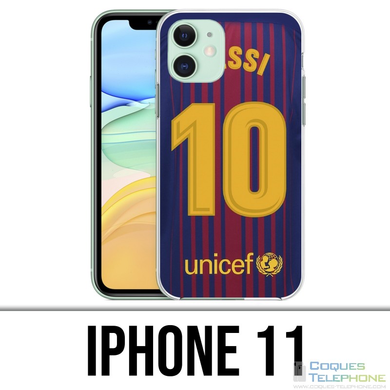 Coque iPhone 11 - Messi Barcelone 10