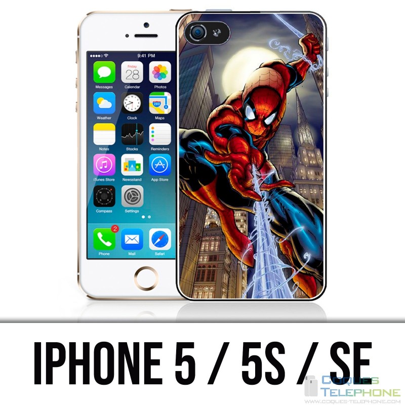 Coque iPhone 5 / 5S / SE - Spiderman Comics