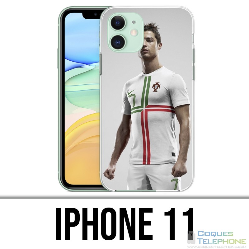 Coque iPhone 11 - Ronaldo Football Splash