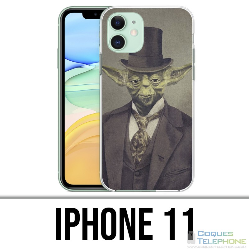 Coque iPhone 11 - Star Wars Vintage Yoda