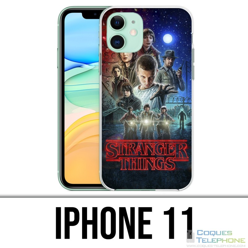 IPhone 11 Fall - fremdes Sachen-Plakat