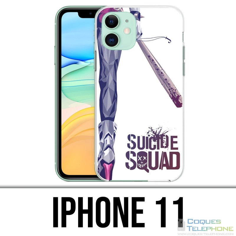 Coque iPhone 11 - Suicide Squad Jambe Harley Quinn