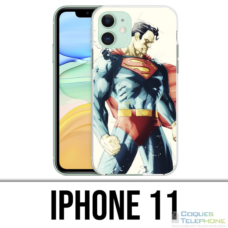 Coque iPhone 11 - Superman Paintart